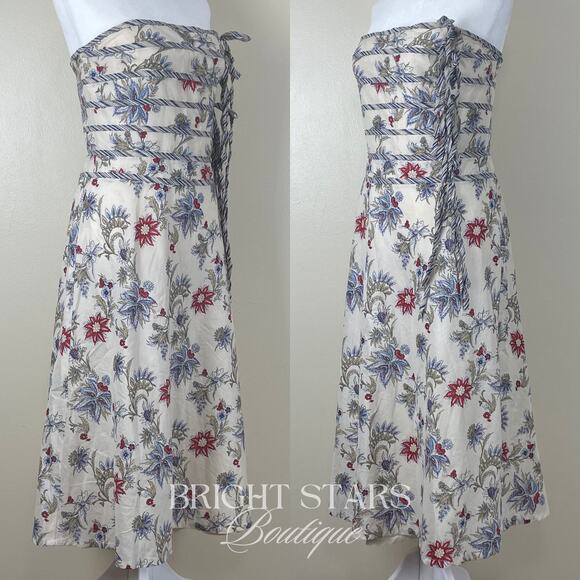 Rare Strapless Floral Dress ASO Marissa Cooper The OC Mischa Barton Vintage Y2K - Picture 6 of 10